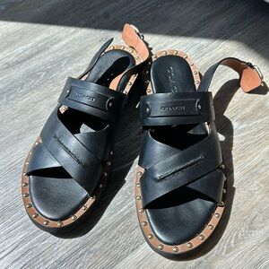 Coach buckle sandals, size 9,5